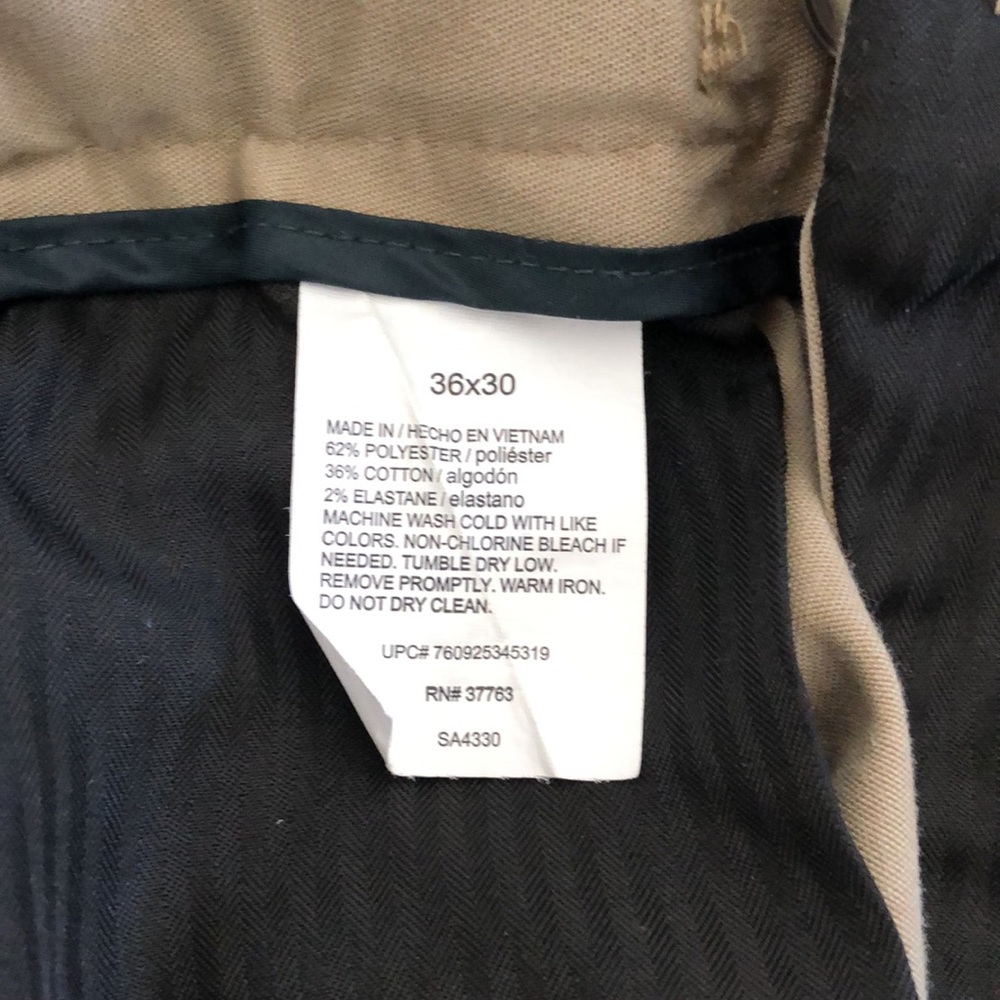 Perry Ellis Men’s Khaki Dress pants size 36x30 - Picture 3 of 4